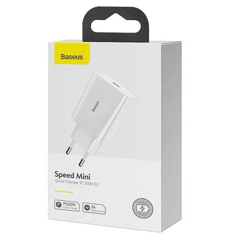МЗП Baseus Speed Mini Quick Charger 20W (1USB-C) (CCFS-S) Білий - фото 5