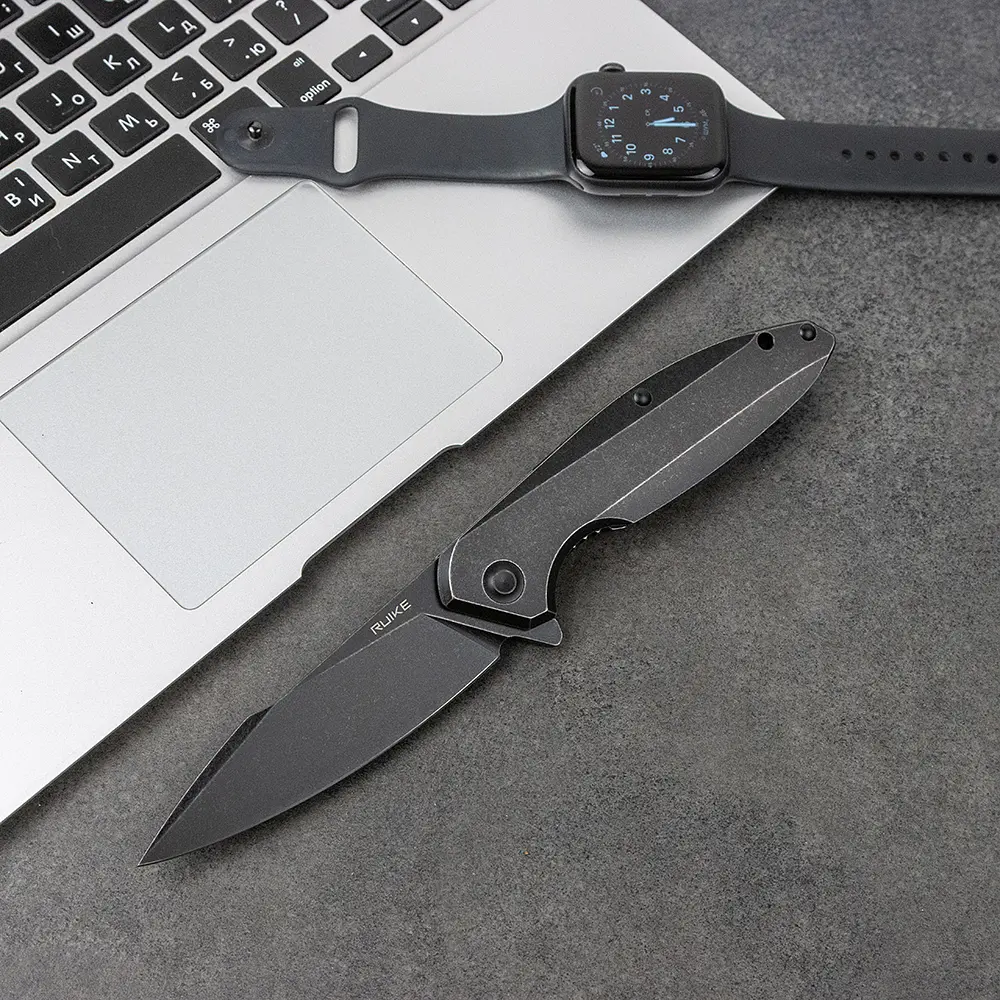 Ніж складаний туристичний Ruike P128-SB, (9.3 см) 14C28N / 3cr14n чорний - фото 15