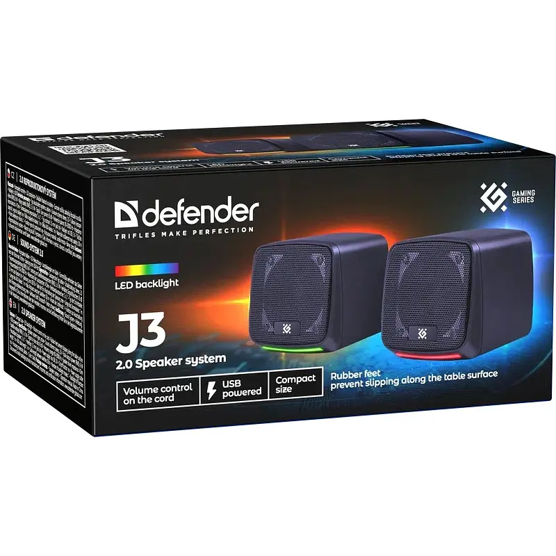 Акустична система 2.0 Defender J3, 6Вт, підсвітка, USB, чорна - фото 7