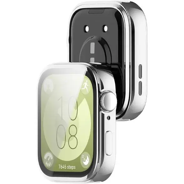 Чехол-накладка DK для Huawei Watch Fit 3 Silicone Face Case (silver) - фото 2