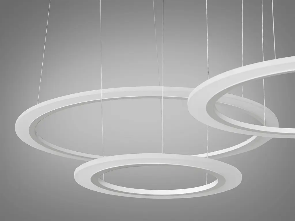 Підвісна LED-люстра на тросах з пультом 115 Вт Diasha 6639/800+600+400WH - фото 4