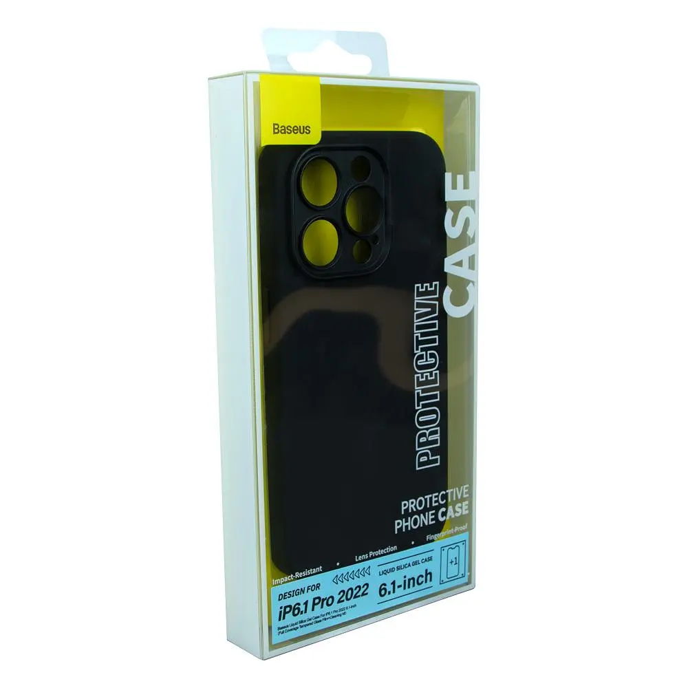 Чохол Baseus Liquid Silica Gel Case Glass 0.22 mm iPhone 14 Plus ARYT001401 Black - фото 5