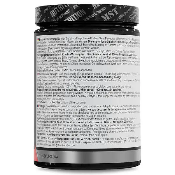 Моногидрат Creatine Monohydrate 1000 грамм MST Nutrition vit0005364 - фото 3