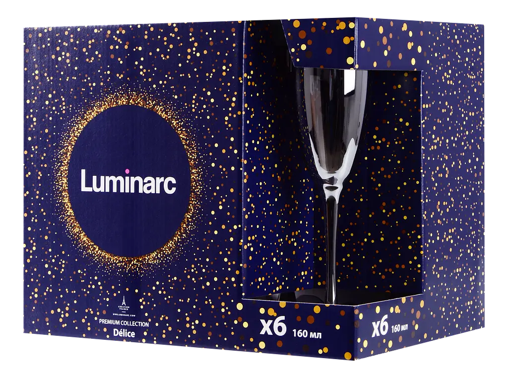 Набір келихів Delice Graphite, 6х160 мл Luminarc kuh0016529 - фото 7