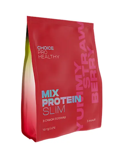 Mix Protein Slim Yummy Strawberry – коктейль для інтенсивного схуднення, полуничний смак, 145 г
