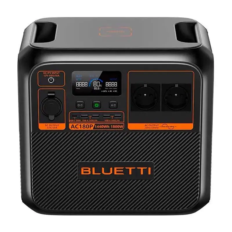Портативна зарядна станція Bluetti AC180P LiFePO4, 1440 Вт/ч 1800 Вт (AC180P) - фото 3