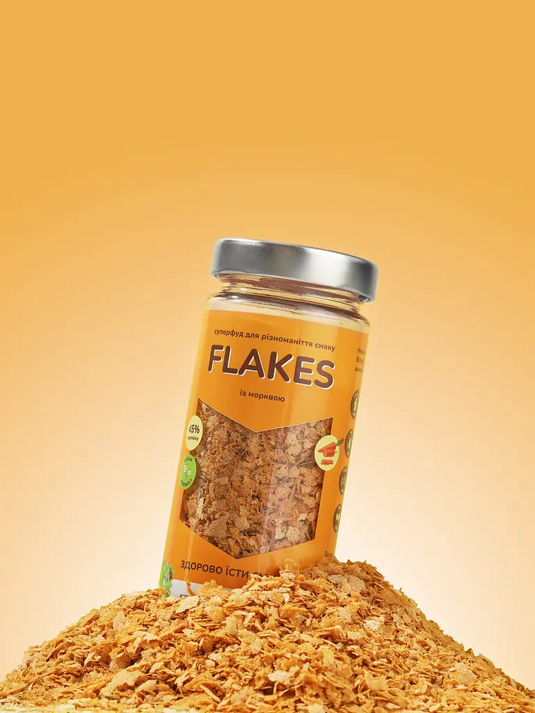 Пластівці дріжджові неактивні Flakes з морквою 80 г - фото 3