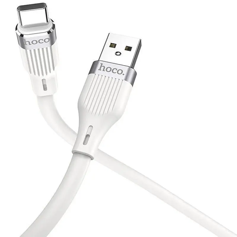 USB Cable Hoco U72 Forest Silicone Type-C White 1.2m - фото 3