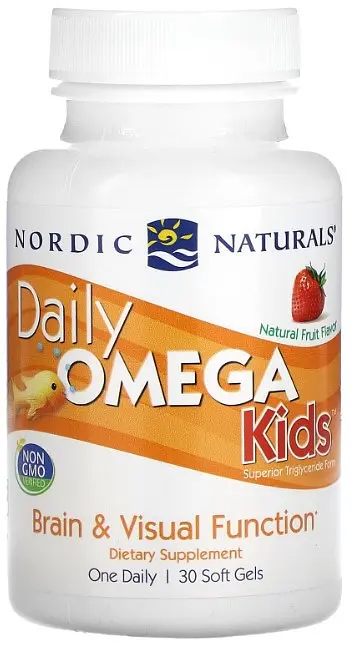 Риб'ячий жир для дітей Nordic Naturals Daily Omega Kids 30 капсул Фрукти