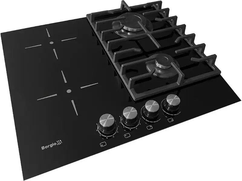 Комбінована варильна поверхня Borgio VСG 622 Black GLASS FFD - фото 3