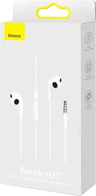 HF Baseus Encok H17 +мікрофон white (NGCR020002) - фото 7