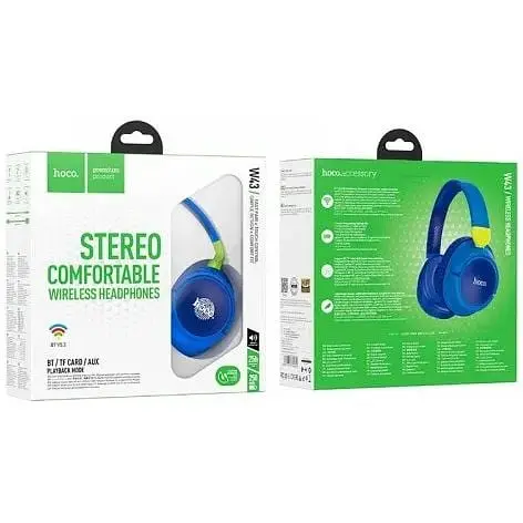 Наушники Hoco Adventure BT Headphones W43 синие до 25 часов - фото 7