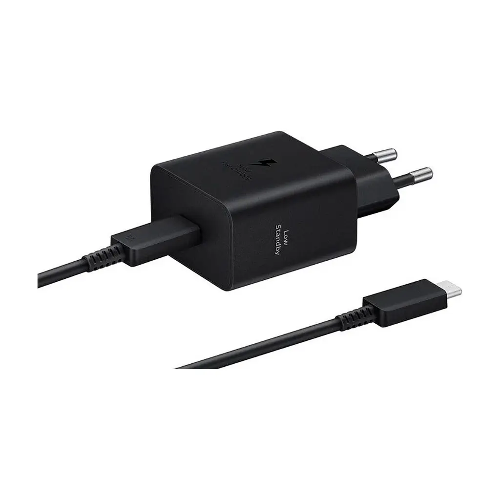 Зарядний пристрій Samsung 45W Compact Power Adapter (w C to C Cable) Black (EP-T4511XBEGEU)