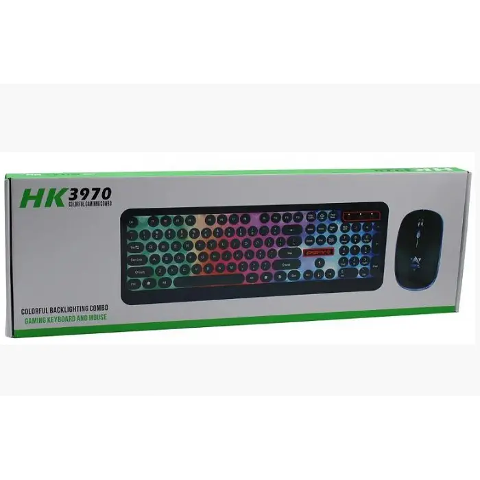 Комплект дротової клавіатури гри LED і миша HK3970 Чорна - фото 3