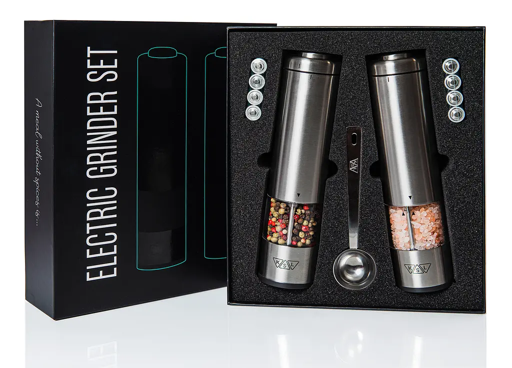 Электрическая мельница для соли, перца и специй KSL, набор из 2 шт. - фото 2