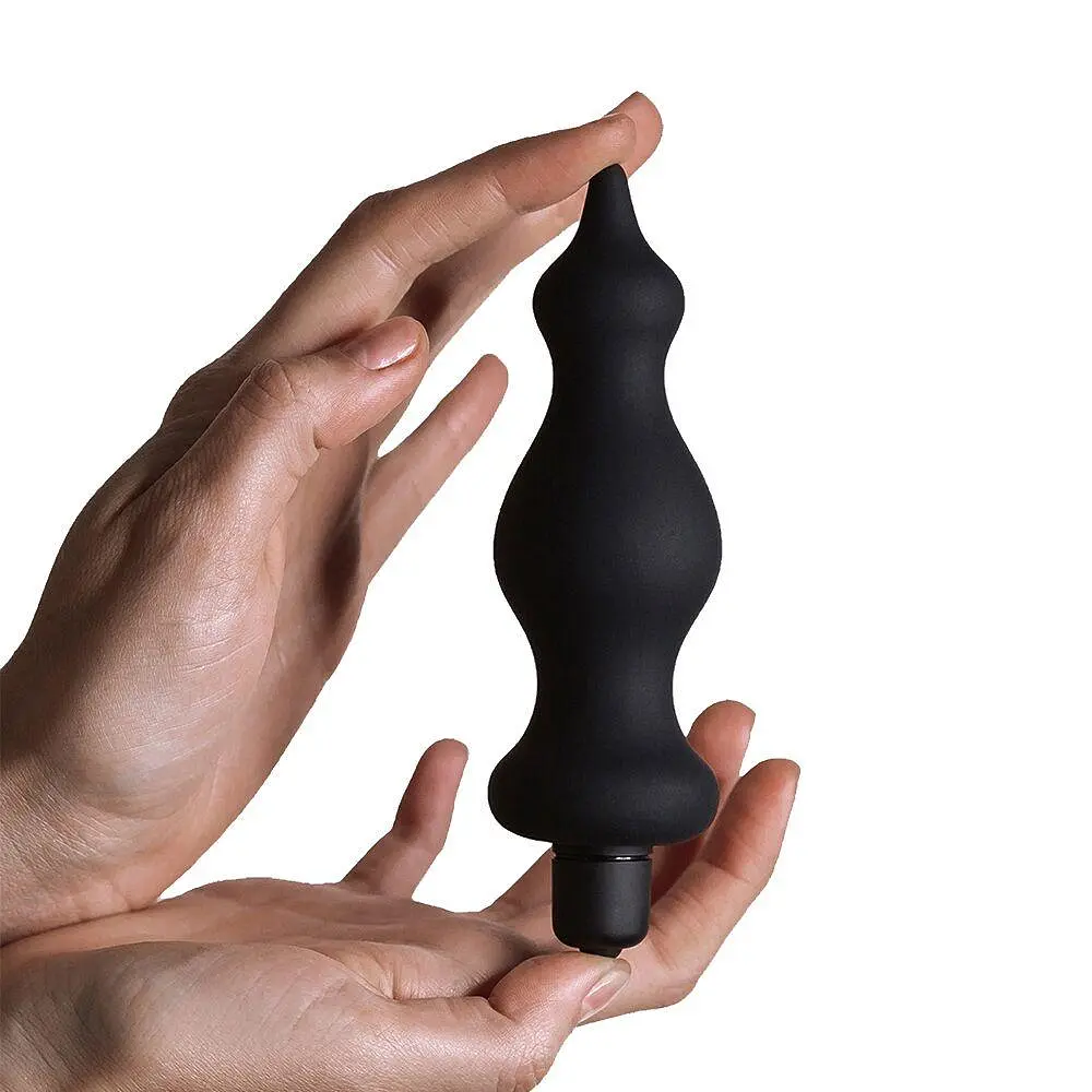 Анальна пробка з вібрацією Adrien Lastic Bullet Amuse Black, макс. діаметр 3,9 см - фото 4