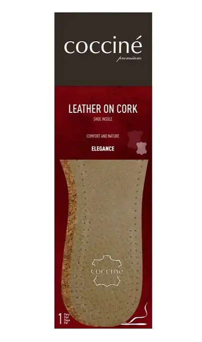 Устілки Coccine Leather On Cork - натуральна шкіра та корок, амортизуючі. Розмір 35/36 - фото 3