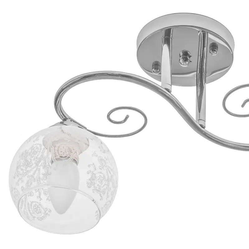 Люстра потолочная Brille в спальню E27 60W CH (LK-596C/2) - фото 2