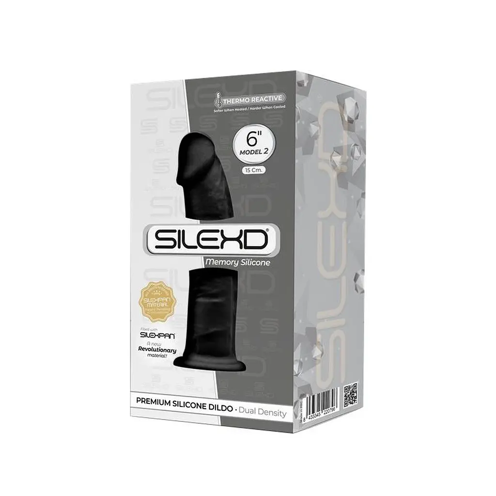 Фаллоимитатор Silexd Premium Silicone Dildo Model 2 Size 6'' 15.5 см черный - фото 3