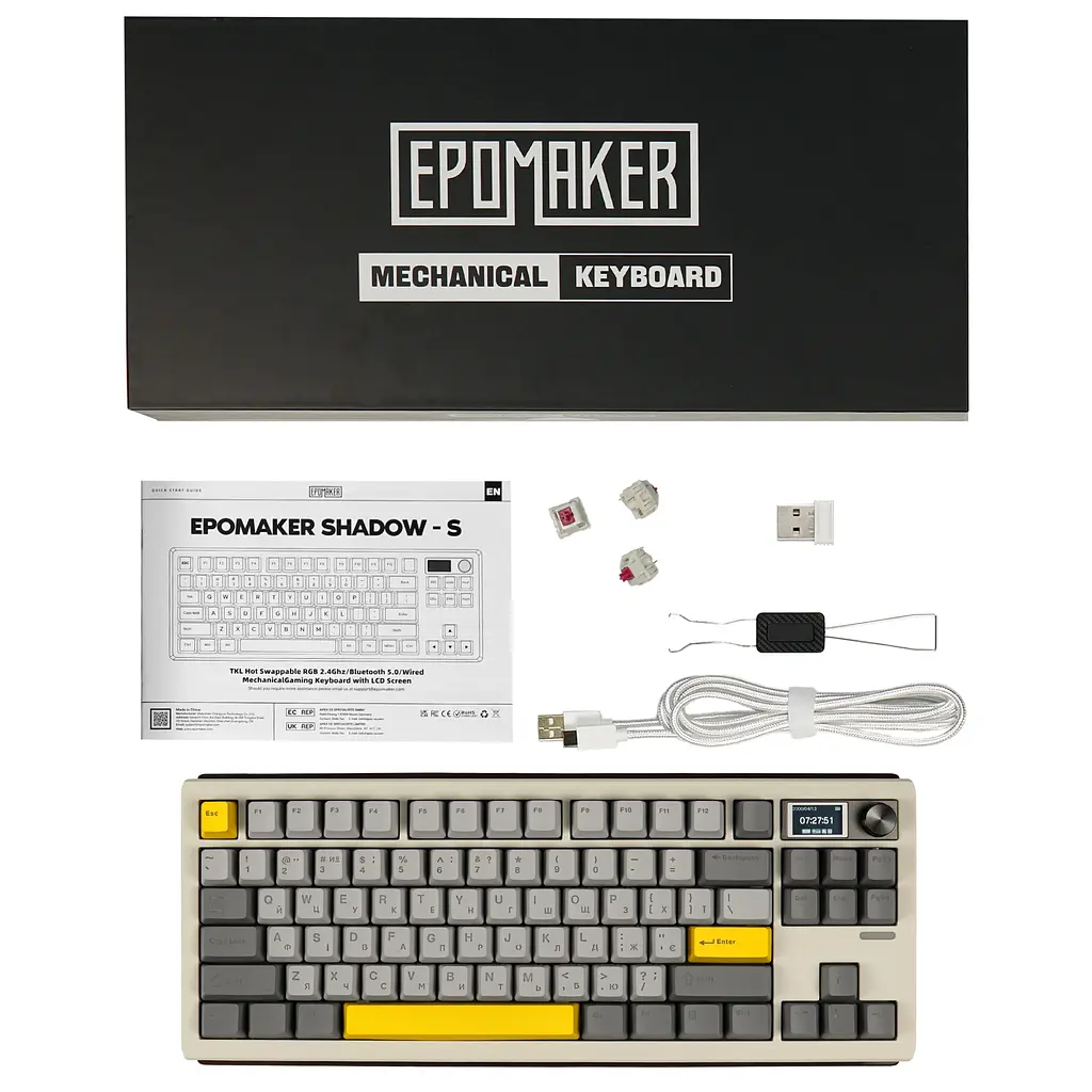 Клавіатура Epomaker Shadow-S Mulan White механічна бездротова (SHS-W-M) - фото 2