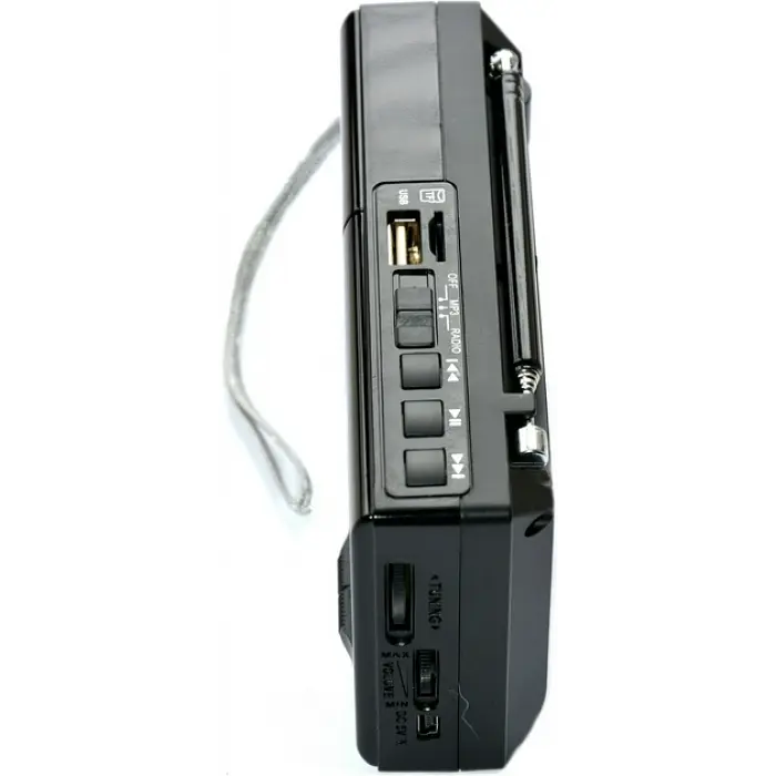 Радіоприймач акумуляторний чорний колонка з радіо FM USB MicroSD Golon RX-6622 - фото 3
