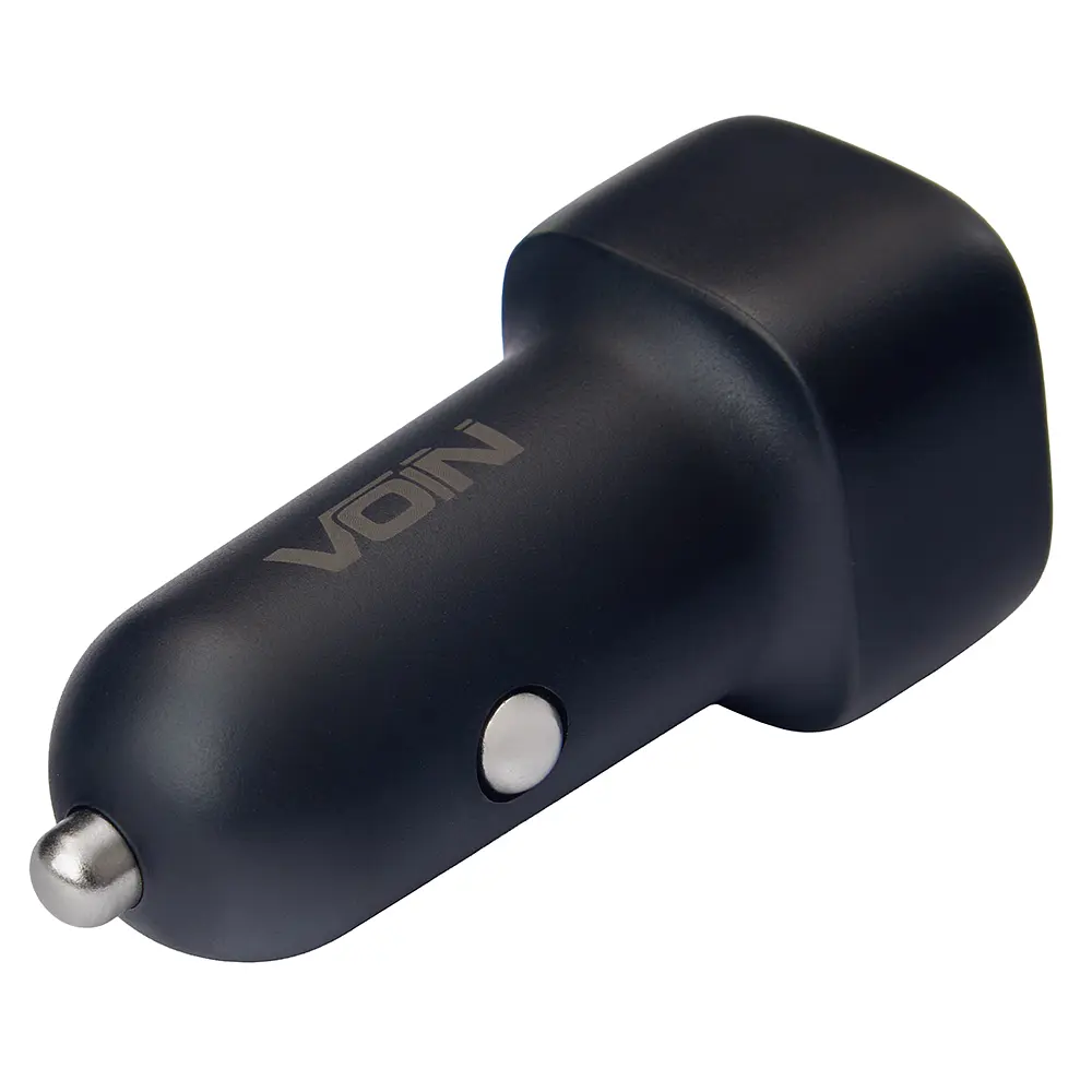 Автомобільний зарядний пристрій VOIN 38W, 1USB QC3.0 18W + 1PD 20W, 12/24V (C-36213) - фото 5
