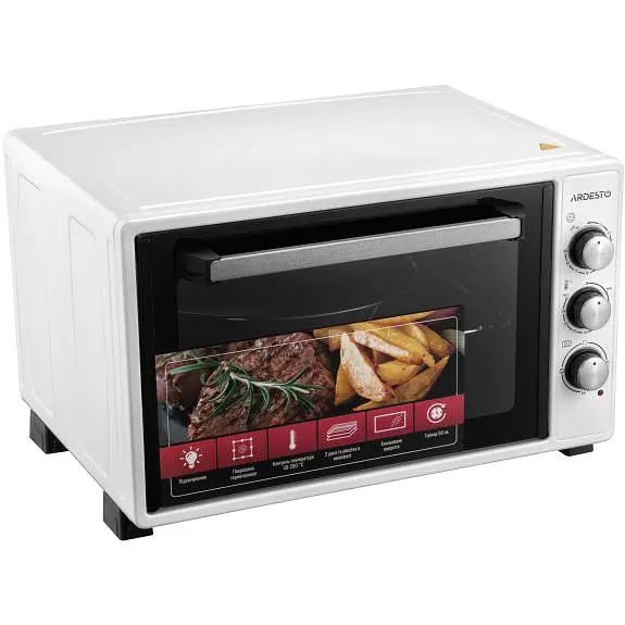 Электропечь Ardesto 1300 Вт, 40 л, скрыт.ниж.тен, таймер, подсвеч., белый - фото 3