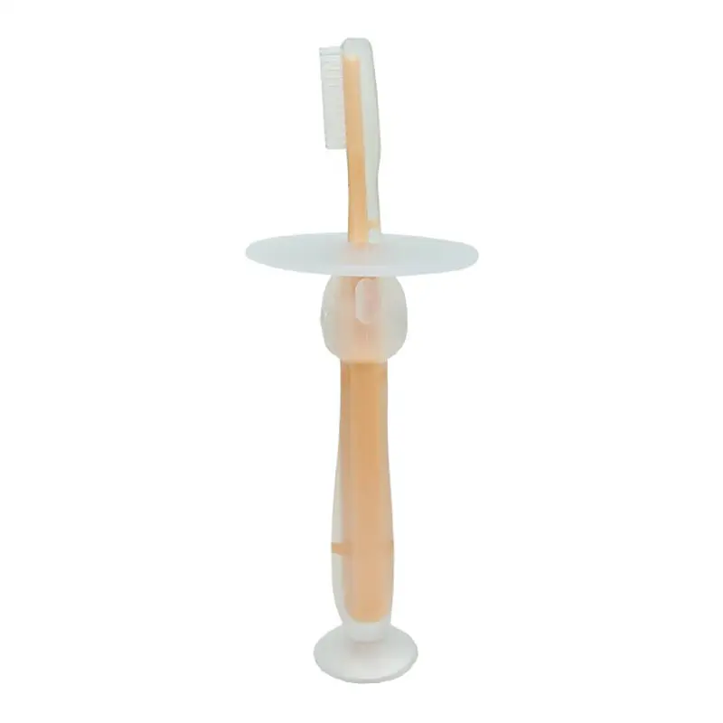 Силиконовая зубная щетка Mumlove MGZ-0707(Peach) с ограничителем - фото 2