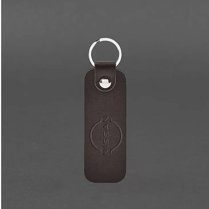 Кожаный брелок для Авто Nissan темно-коричневый - фото 4