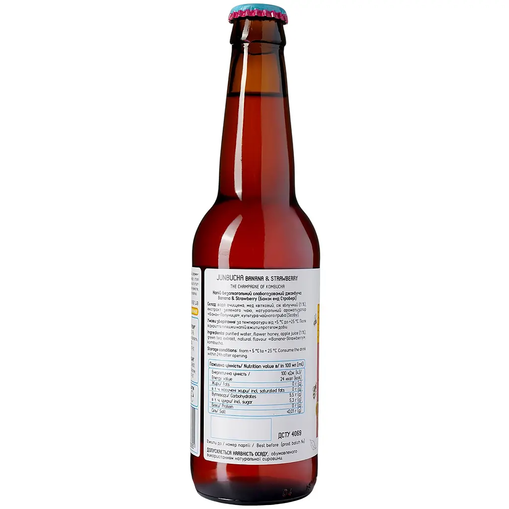 Напій безалкогольний слабогазований Forever Janbucha Banana & Strawberry 0.35 скло - фото 4