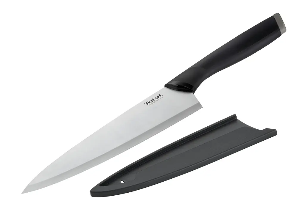 Ніж кухонний Tefal Comfort кухарський 15 см, з чохлом, нержавіюча сталь, пластик, чорний kuh0014569 - фото 3