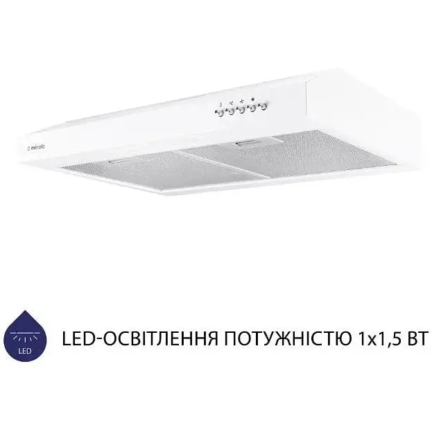 Витяжка Minola HPL 512 WH біла - фото 3