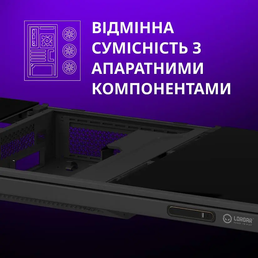 Геймерский стол Lorgar ELITE 90G Glass Black (LRG-DE90G) - фото 7