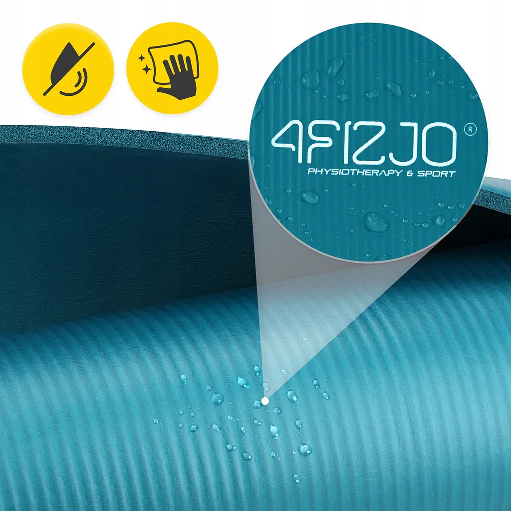 Килимок (мат) спортивний 4FIZJO NBR 180 x 60 x 1 см для йоги та фітнесу Sea Green (P-5905973406697) - фото 11