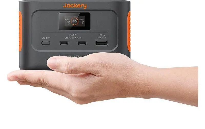 Портативна зарядна станція Jackery Explorer 100 Plus 99.2WH 21-0001-000164 Black/Orange - фото 5