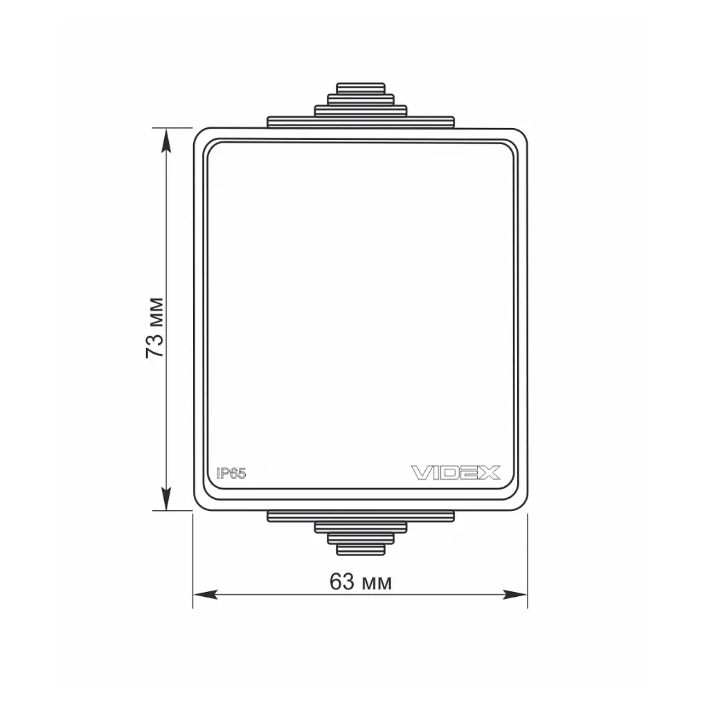Вимикач Videx BINERA IP65 зовнішній 1кл сірий (VF-BNW11-36125) - фото 4