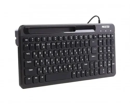 Клавіатура KB-01B-UA, Black, USB, 100 кнопок Maxxter teh0028274 - фото 2