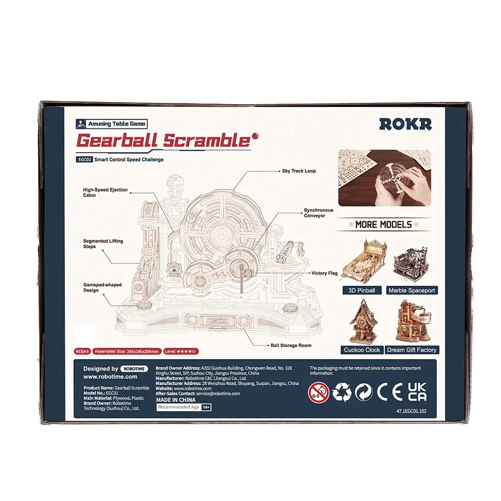 Конструктор Robotime Rokr дерев'яний 3D Весела кулька (EGC01) - фото 3
