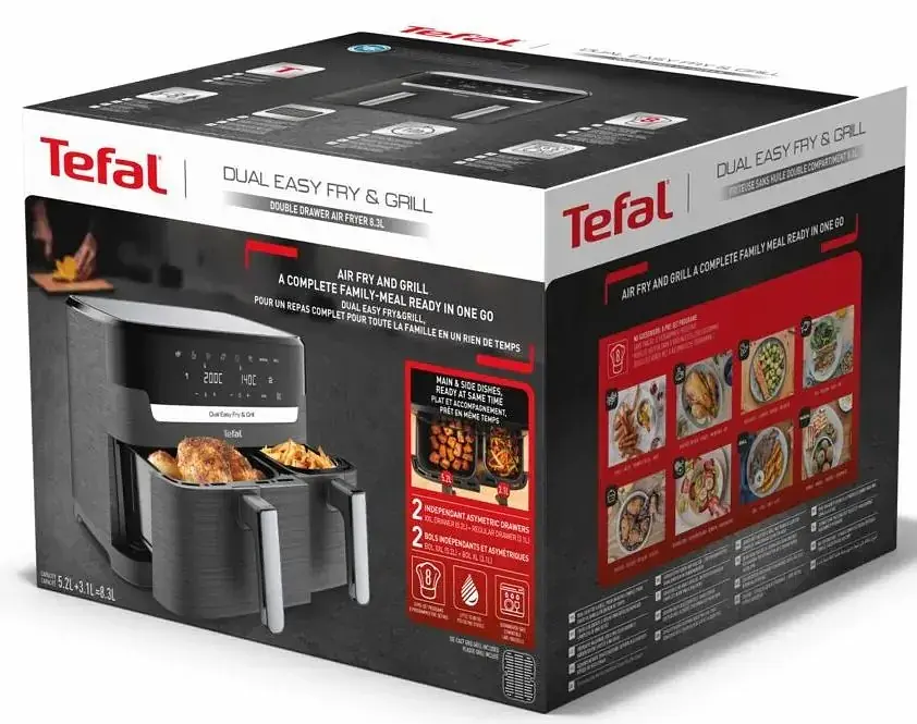 Мультипечь Tefal Dual Easy Fry & Grill Air Fryer EY905B10 - фото 10