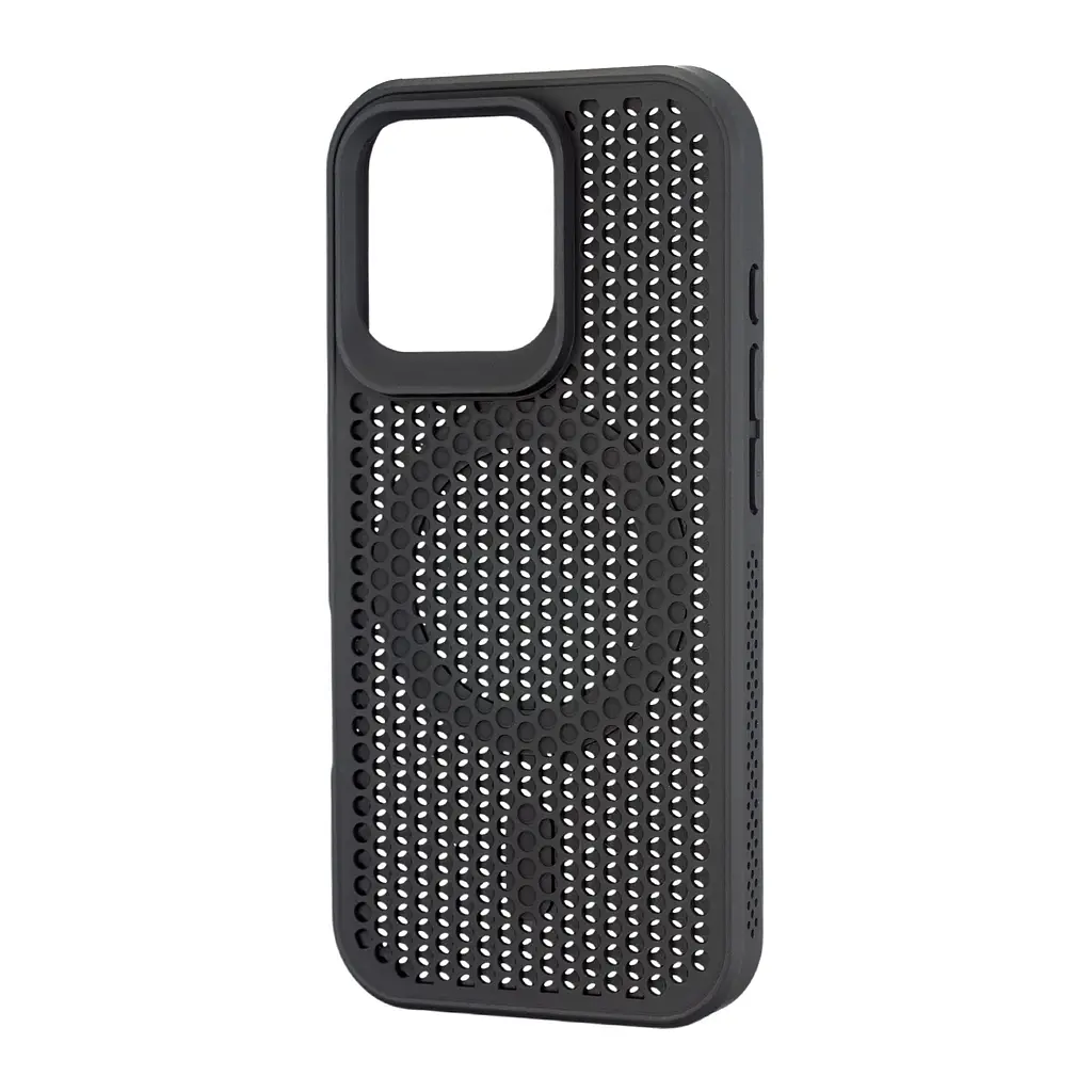 Чохол Silicone Cooling Сase with MagSafe iPhone 16 Pro Black