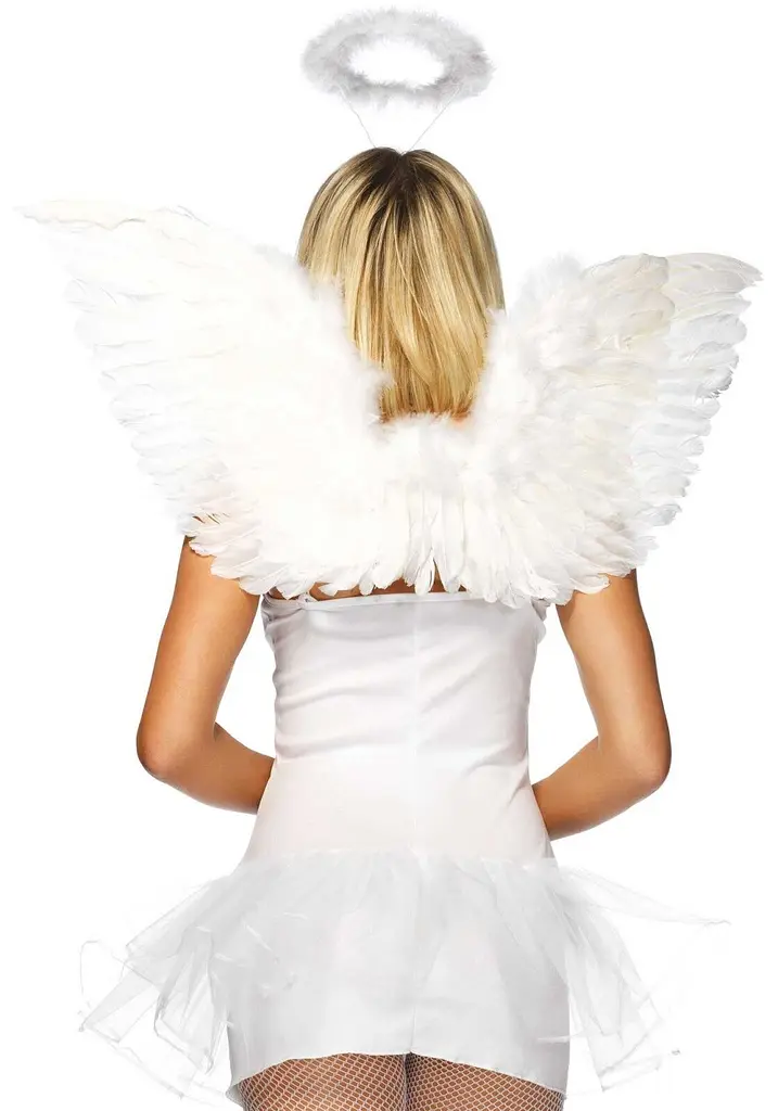 Набір аксесуарів «Ангел» Leg Avenue Angel Accessory Kit, крильця з пір’я, німб - фото 2