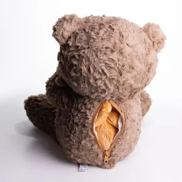 Игрушка-подушка Медведь с малышом и пледом 110х140 см коричневый плюшевый плед игрушка подушка детская ТМ COLORFUL HOME 509-33BR - фото 4