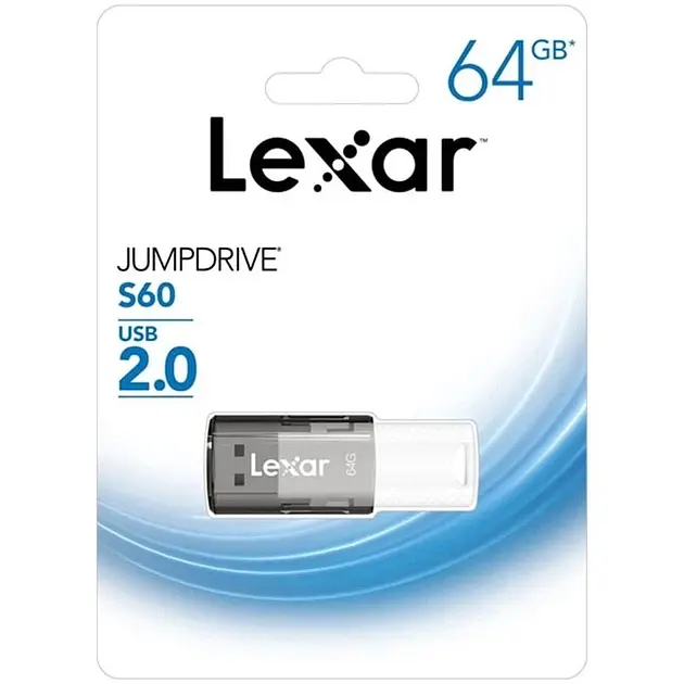 USB Flash 64GB USB 2.0 LEXAR S60 (LJDS060064G-BNBNG) Silver - фото 2