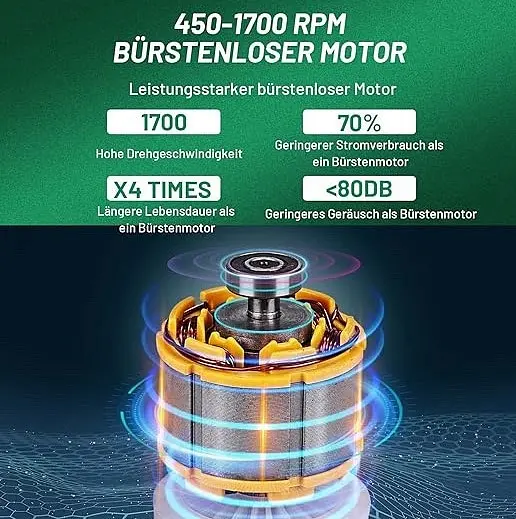 Шуруповерт Aleapow TP1820 бесщеточный аккумуляторный ударный быстрозажимной патрон кейс 18 В - фото 2