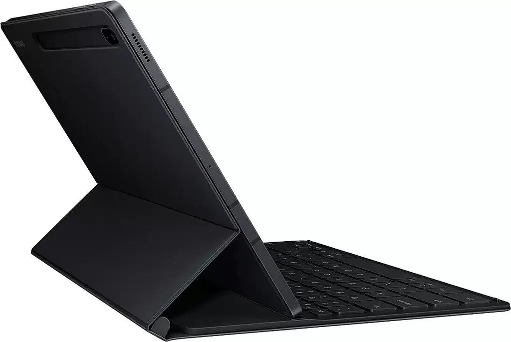 Чохол-клавіатура Samsung Book Cover Keyboard Slim для Galaxy Tab S7 FE 12.4 (T730/T733/T735/T736) / Tab S7+ 12.4 (T970/T795/T976) / Tab S8+ 12.4 (X800/X806) Black ENG/UKR (EF-DT730BBRGRU) - фото 4