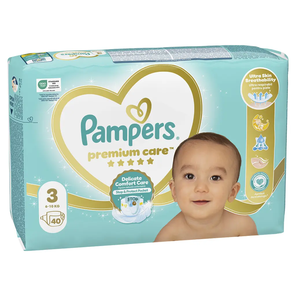 Підгузки Pampers Premium Care Midi Розмір 3 (6-10 кг) 40 шт (8001090379337) - фото 2