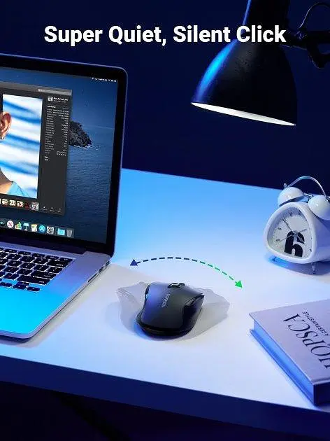Бездротова мишка комп'ютерна UGREEN MU006 Ergonomic Wireless Mouse 2.4G чорний 90855 Мишка для ноутбука та ПК - фото 4