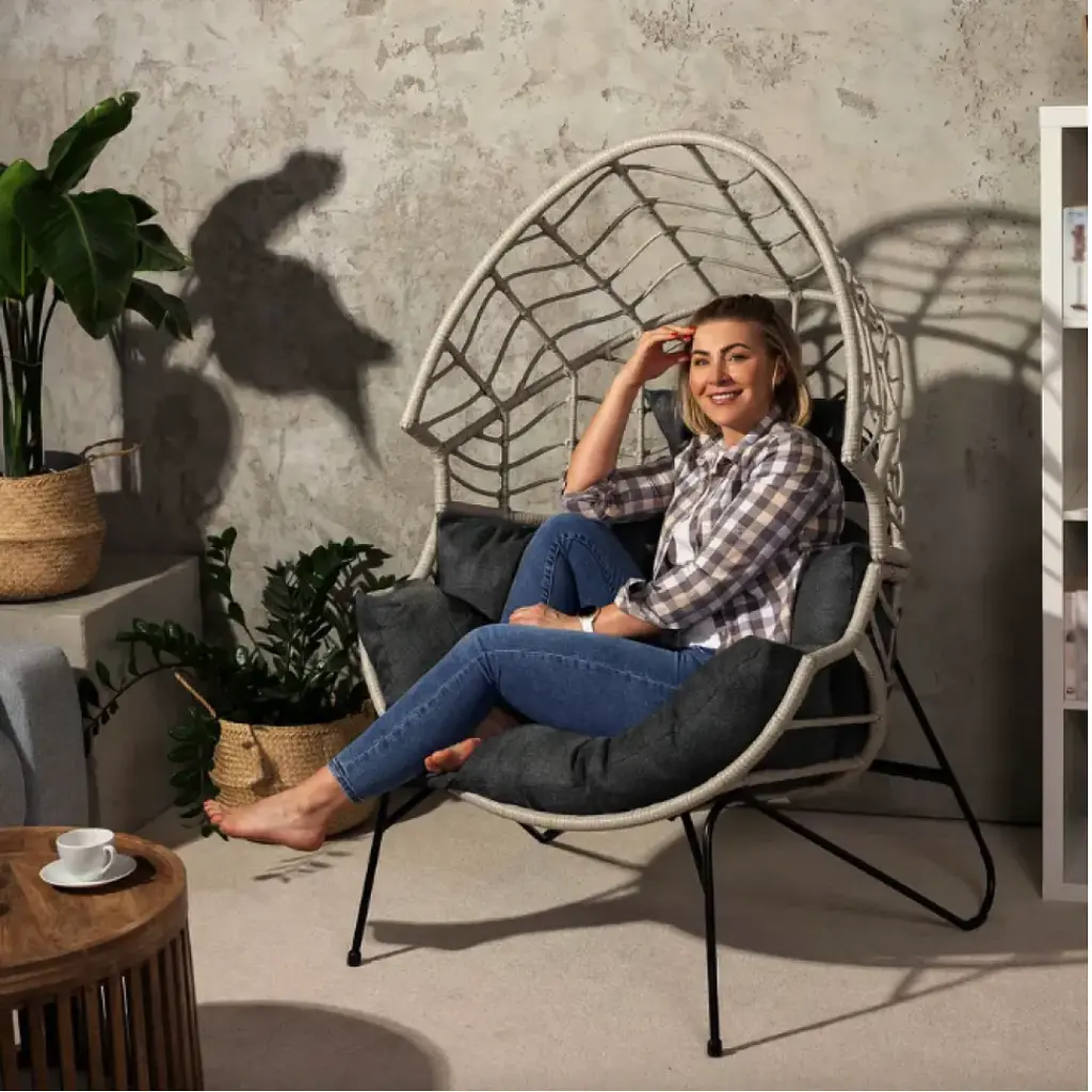 Крісло-кокон Di Volio Alcamo ротангове для відпочинку - фото 4