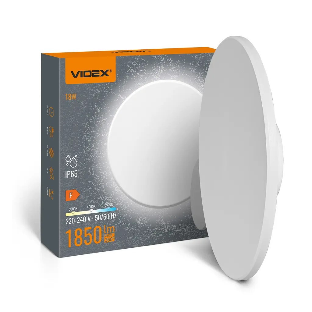 LED світильник настінний Videx WL03, 18W 3000-4000-6500K IP65 білий (28765-000)