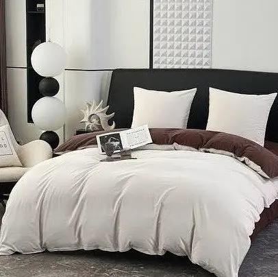 Постільна білизна L&M Home Textiles євро розмір з вареної бавовни не вимагає прасування бавовна 200х230 см Каппучино Туреччина - фото 2